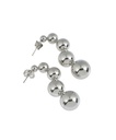 Silver bead hoops