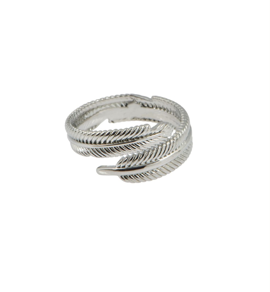 Silver Feather Ring