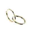 Gold Hoops with Black waves