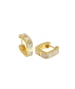 Ivory Rectangular Hoops