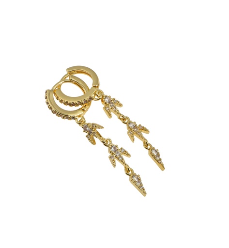 [ARS013C006] Dangling lightning bolt hoops