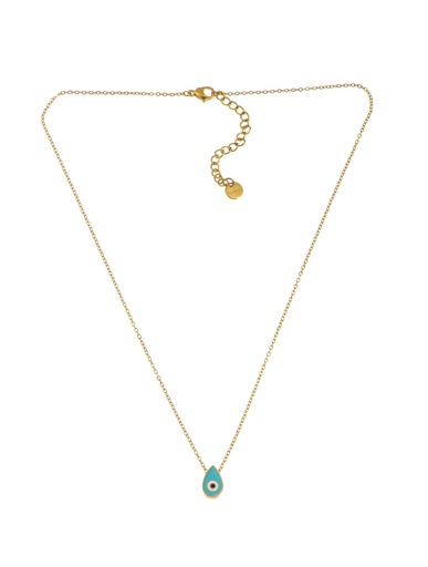 [C414] Blue Eye Drop Necklace