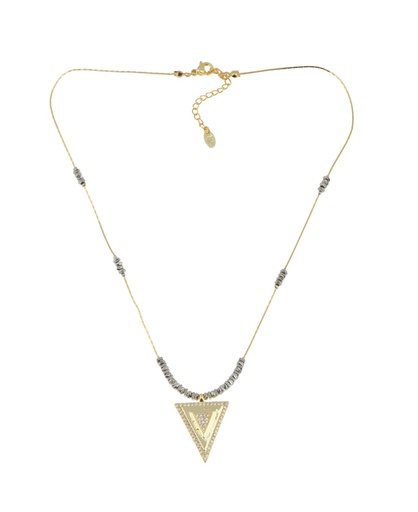 [C401] Golden Triangle Necklace