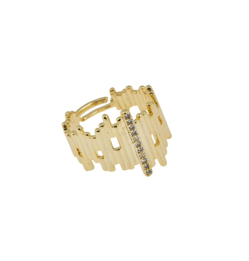 [ANL008C006] Bar Ring with Zirconia